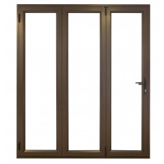 Door Aluminium Stack Folding 1.8M Bronze Left hand Tinted Opens Out,  - Cashbuild