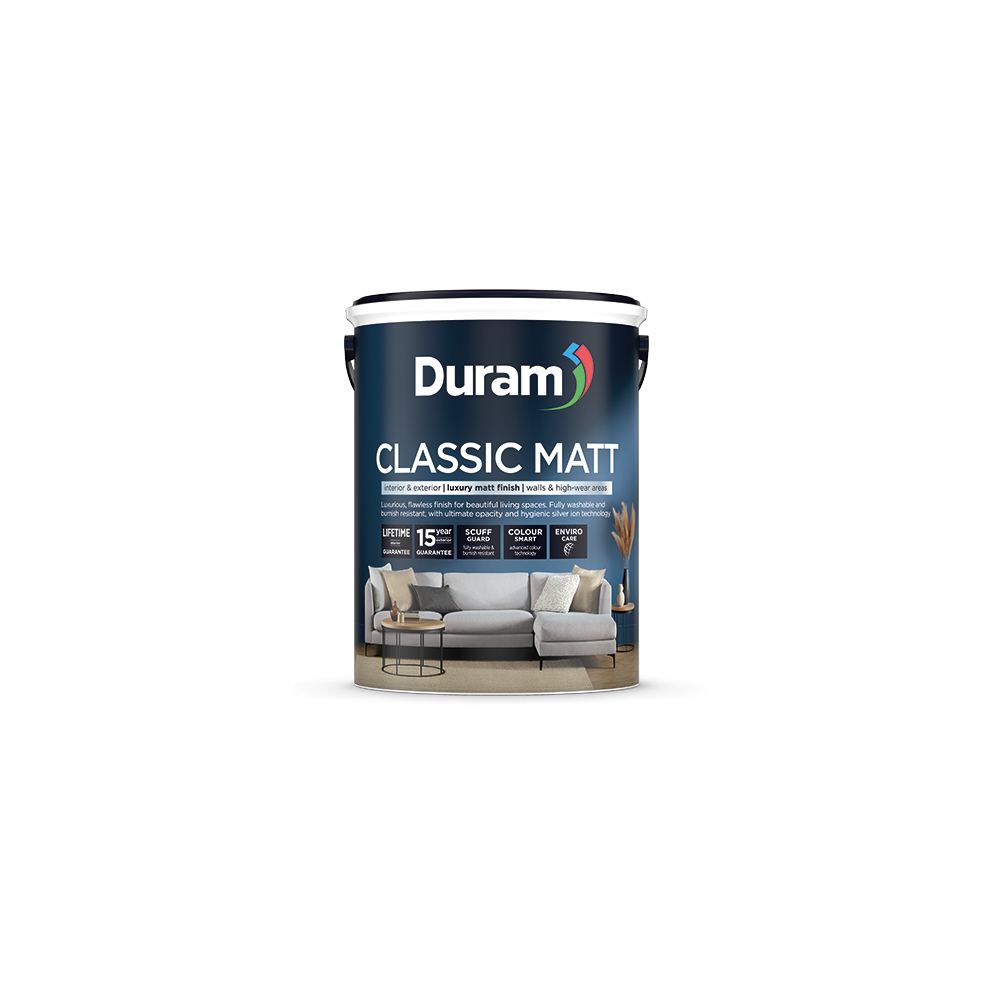 Duram Classic Matt 5L White, DURAM - Cashbuild Duram Classic Matt 5L White, DURAM - Cashbuild