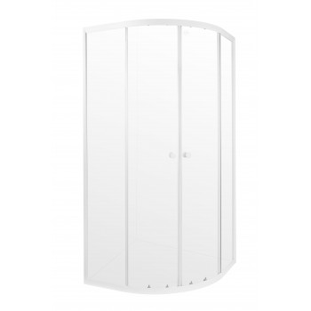 Entrée Shower Door Quarter Round White