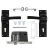 FORT KNOX ECO LOCK 2-LEVER PP HANDLE BLACK - Cashbuild