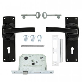 FORT KNOX ECO LOCK 2-LEVER HANDLE BLACK - Cashbuild