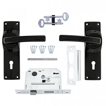 FORT KNOX ECO LOCK 3-LEVER HANDLE BLACK - Cashbuild