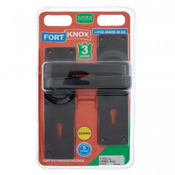 FORT KNOX ECO LOCK 3-LEVER HANDLE BLACK - Cashbuild