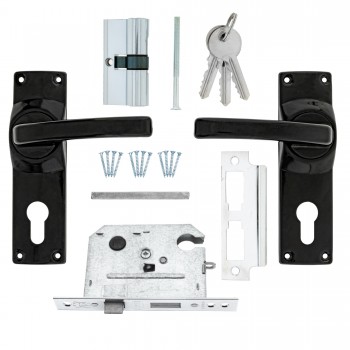 FORT KNOX ECO LOCK EP HANDLE BLACK - Cashbuild