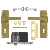 FORT KNOX ECO LOCK 2-LEVER PP HANDLE GOLD - Cashbuild
