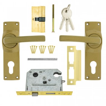 FORT KNOX ECO LOCK EP HANDLE GOLD - Cashbuild