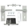FORT KNOX ECO LOCK 2-LEVER PP HANDLE SATIN CHROME - Cashbuild