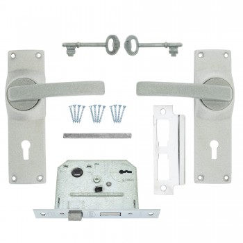 FORT KNOX ECO LOCK 2-LEVER HANDLE SATIN CHROME - Cashbuild