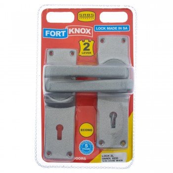 FORT KNOX ECO LOCK 2-LEVER HANDLE SATIN CHROME - Cashbuild