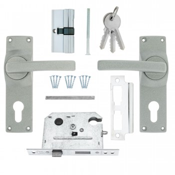 FORT KNOX ECO LOCK EP HANDLE SATIN CHROME - Cashbuild