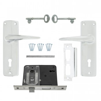 FORT KNOX ECO LOCK 2-LEVER PP HANDLE CHROME - Cashbuild