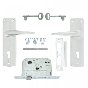 FORT KNOX ECO LOCK 2-LEVER HANDLE CHROME - Cashbuild