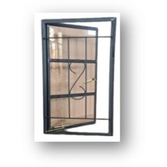 Window Frame Steel C1H Burglar Bars B1mm Glazed