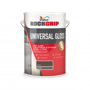 Rockgrip Universal gloss Enamel 5L Brown, ROCKGRIP - Cashbuild