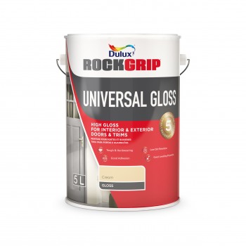 Rockgrip Universal gloss Enamel 5L Cream, ROCKGRIP - Cashbuild