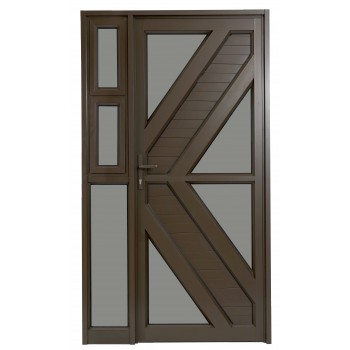 Door Aluminium Hinged Valencia 321 Sidelight Bronze