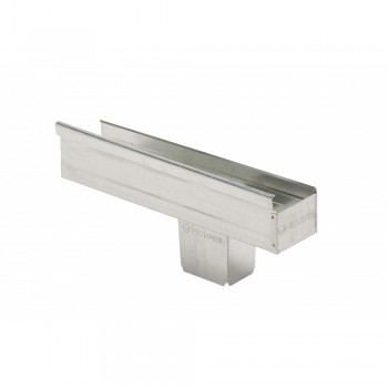Gutter Square Stop, Square Outlet Left Hand Galvanized 450mm,  - Cashbuild