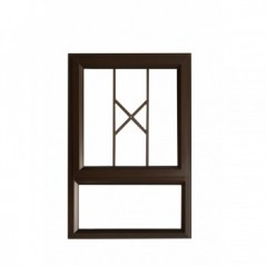 Window Frame Aluminium 28-Pt69 Bronze And Burglar Bar Clear,  - Cashbuild