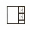 Window Frame Aluminium 28-Ptt1515 Bronze And Burglar Bar Clear Left Hand,  - Cashbuild