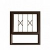 Window Frame Aluminium Pt99 Bronze With Buglar Bars With Clear Float Glass And Handle,  - Cashbuild