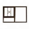 Window Frame Aluminium Pt129 Bronze With Buglar Bars With Clear Float Glass And Handle Left Hand,  - Cashbuild