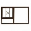 Window Frame Aluminium Pt159 Bronze With Buglar Bars With Clear Float Glass And Handle Left Hand,  - Cashbuild