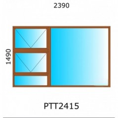 Window Frame Aluminium Ptt1212 Natural Clear Right Hand,  - Cashbuild