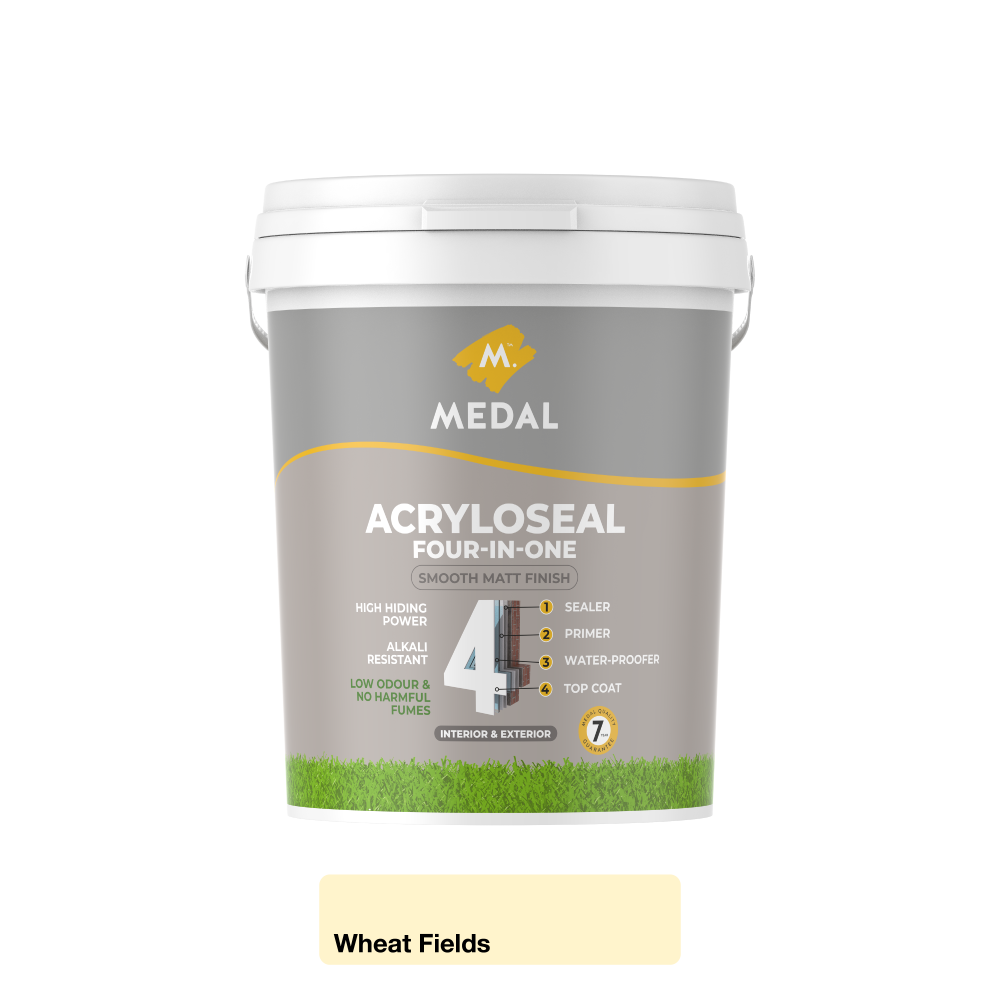 Medal Acryloseal Four-In-One PVA Sealer, Primer, Waterproofer, Top Coat 20L W/Field, MEDAL - Cashbuild Medal Acryloseal Four-In-One PVA Sealer, Primer, Waterproofer, Top Coat 20L W/Field, MEDAL - Cashbuild