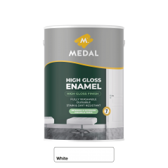 Medal High gloss Enamel 65L White, MEDAL - Cashbuild