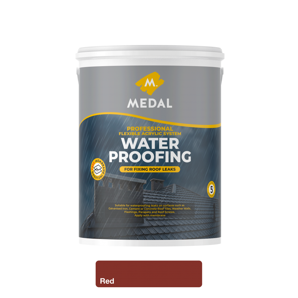 Medal Prof Waterproofer And Membrane 5L Red, MEDAL - Cashbuild Medal Prof Waterproofer And Membrane 5L Red, MEDAL - Cashbuild