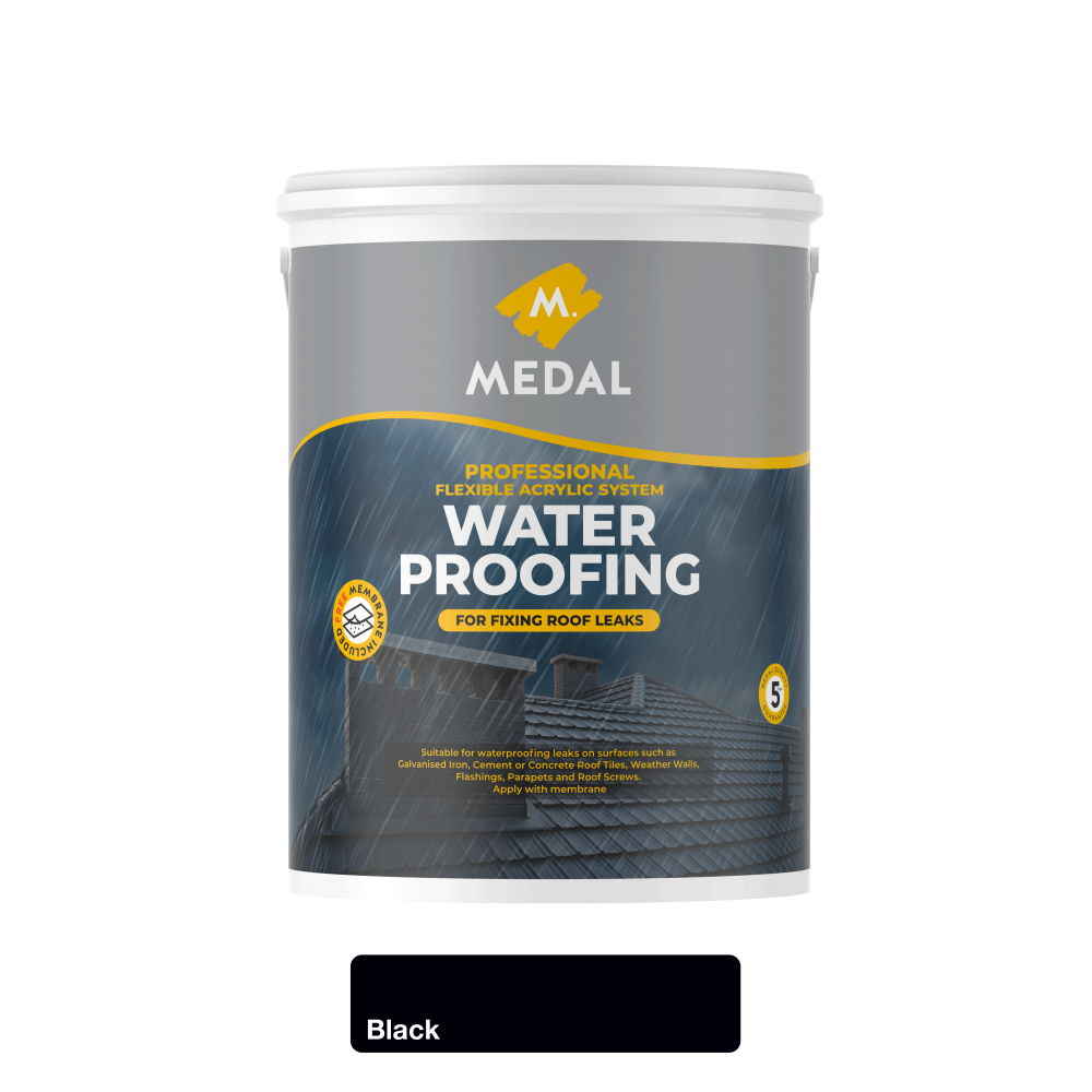 Medal Prof Waterproofer And Membrane 5L Black, MEDAL - Cashbuild Medal Prof Waterproofer And Membrane 5L Black, MEDAL - Cashbuild