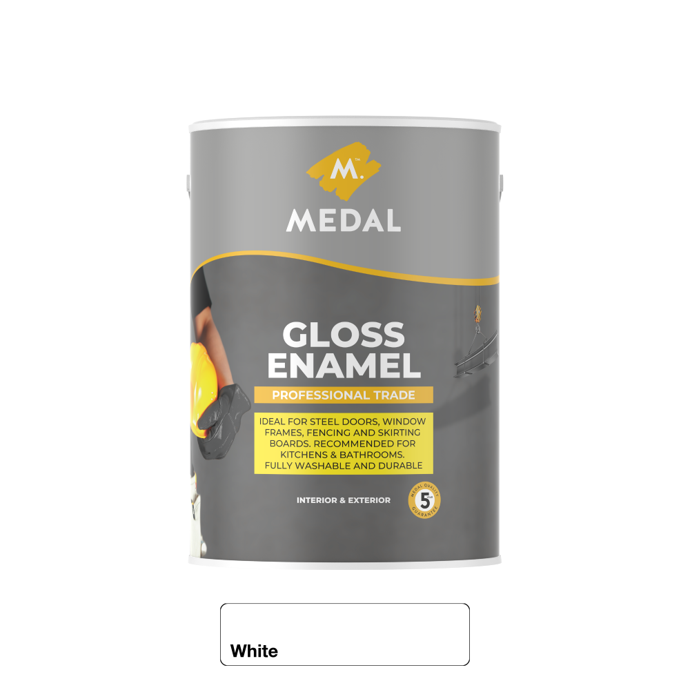 Medal Prof Trade gloss Enamel 5L White, MEDAL - Cashbuild Medal Prof Trade gloss Enamel 5L White, MEDAL - Cashbuild