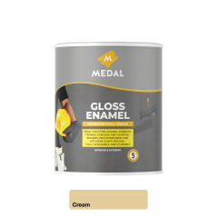 Medal Prof Trade gloss Enamel 1L Cream, MEDAL - Cashbuild