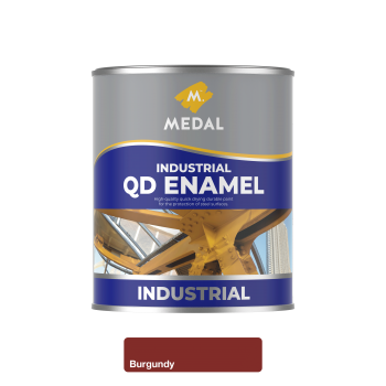 Medal Quick Drying Industrial Enamel Burgundy 1l, MEDAL - Cashbuild