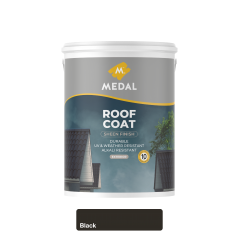 Medal Roof Coat Sheen Acrylic 5L Black, MEDAL - Cashbuild