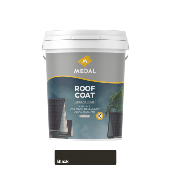 Medal Roof Coat Sheen Acrylic 20L Black, MEDAL - Cashbuild