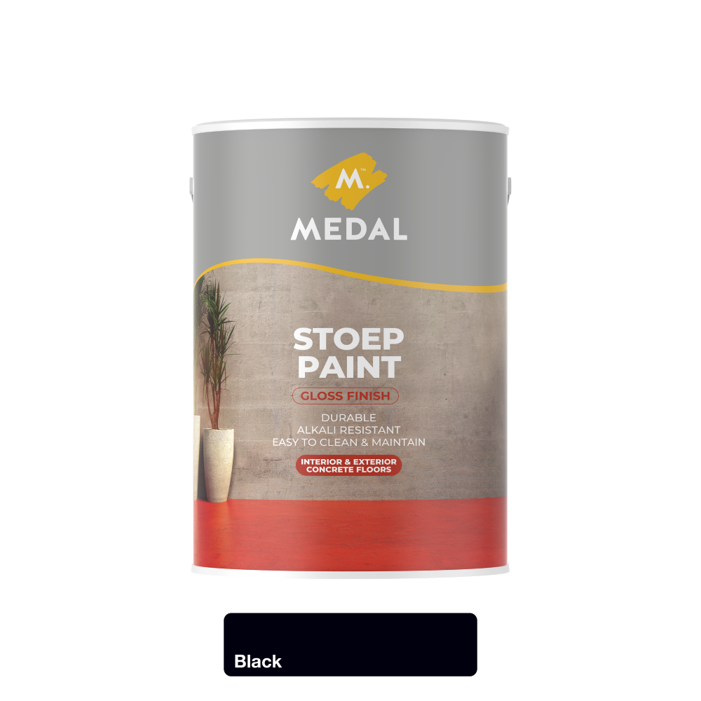 Medal Stoep Paint 5L Black, MEDAL - Cashbuild Medal Stoep Paint 5L Black, MEDAL - Cashbuild