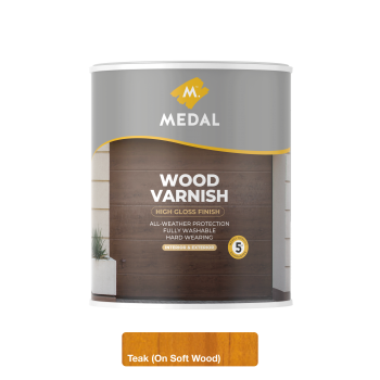 Medal Wood Varnish 1L Teak, MEDAL - Cashbuild