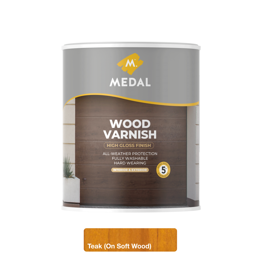 Medal Wood Varnish 1L Teak, MEDAL - Cashbuild Medal Wood Varnish 1L Teak, MEDAL - Cashbuild