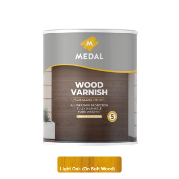 Medal Wood Varnish 1L Light Oak, MEDAL - Cashbuild