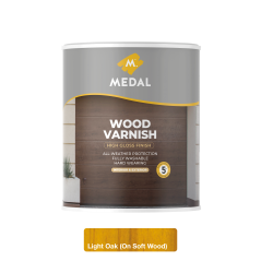 Medal Wood Varnish 1L Light Oak, MEDAL - Cashbuild