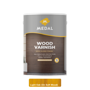 Medal Wood Varnish 5L Light Oak, MEDAL - Cashbuild