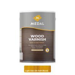 Medal Wood Varnish 5L Light Oak, MEDAL - Cashbuild
