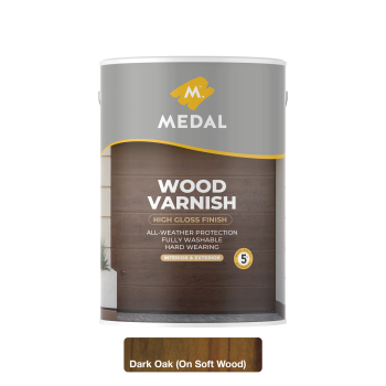 Medal Wood Varnish 5L Dark Oak, MEDAL - Cashbuild