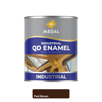 Medal QD Industrial Enamel Pwd Brown 1l