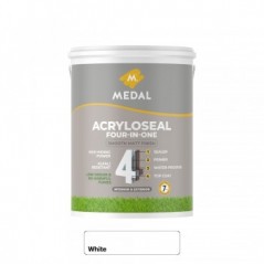 Medal Acryloseal Four-In-One PVA Sealer, Primer, Waterproofer, Top Coat 5L White, MEDAL - Cashbuild