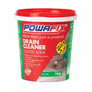 Powafix Drain Cleaner Caustic Soda 1Kg, POWAFIX - Cashbuild