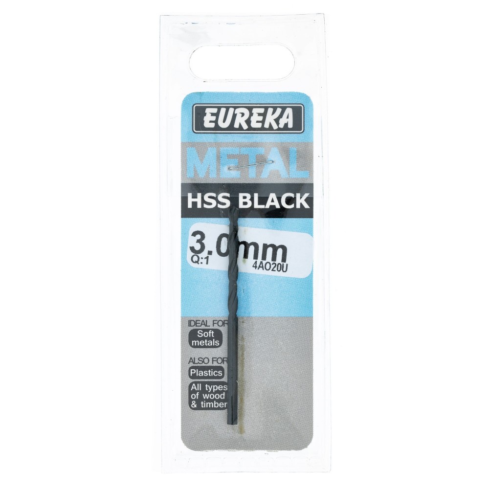 Eureka Black Hss Drill Bit 3.0mm Quantity:1, EUREKA - Cashbuild Eureka Black Hss Drill Bit 3.0mm Quantity:1, EUREKA - Cashbuild
