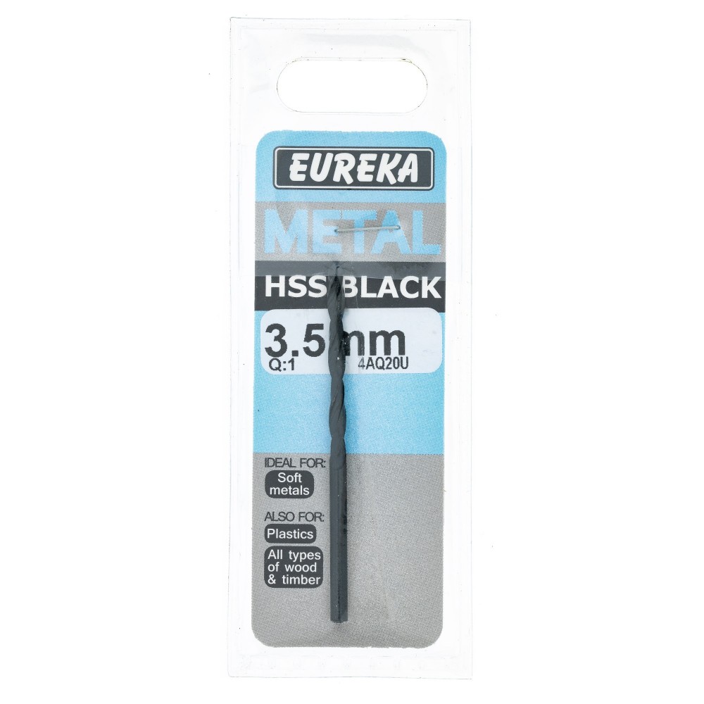 Eureka Black Hss Drill Bit 3.5mm Quantity:1, EUREKA - Cashbuild Eureka Black Hss Drill Bit 3.5mm Quantity:1, EUREKA - Cashbuild