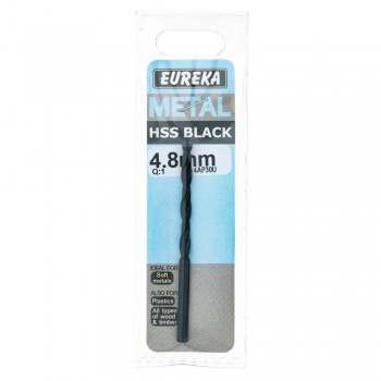 Eureka Black Hss Drill Bit 4.8mm Quantity:1, EUREKA - Cashbuild